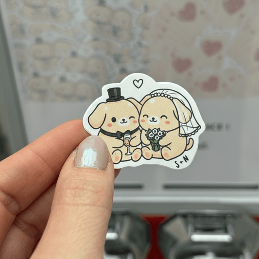 Autocollants kawaii personnalisés cadeau invité mariage détail — Memerle — vue secondaire papeterie personnalisée Memerle