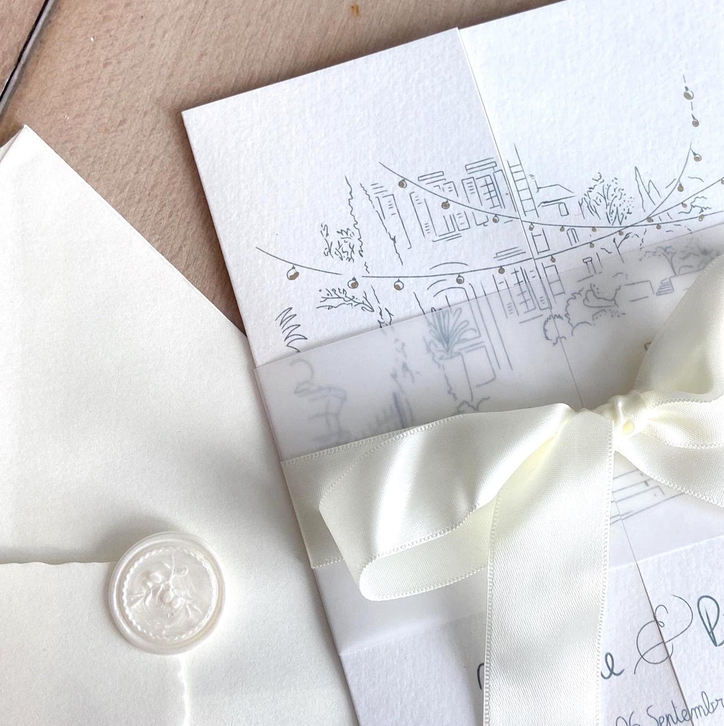 Cachet de cire pour invitation, save the date, marque place, remerciement, faire part, menu de mariage