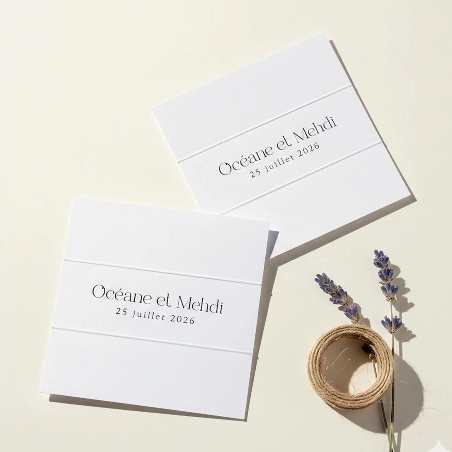 Éventail mariage personnalisé bois gravé cadeau invité cérémonie — Memerle