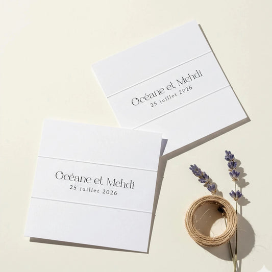 Éventail mariage personnalisé bois gravé cadeau invité cérémonie — Memerle — vue secondaire papeterie personnalisée Memerle