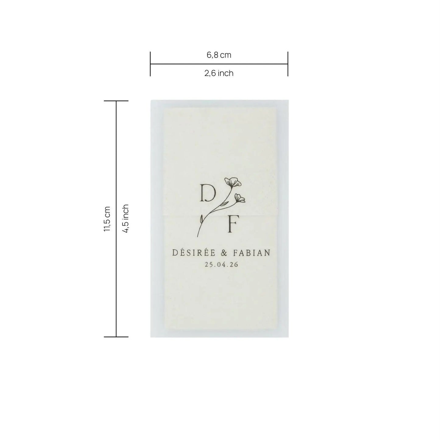 Mouchoir Mariage Larmes de Joie Personnalisé