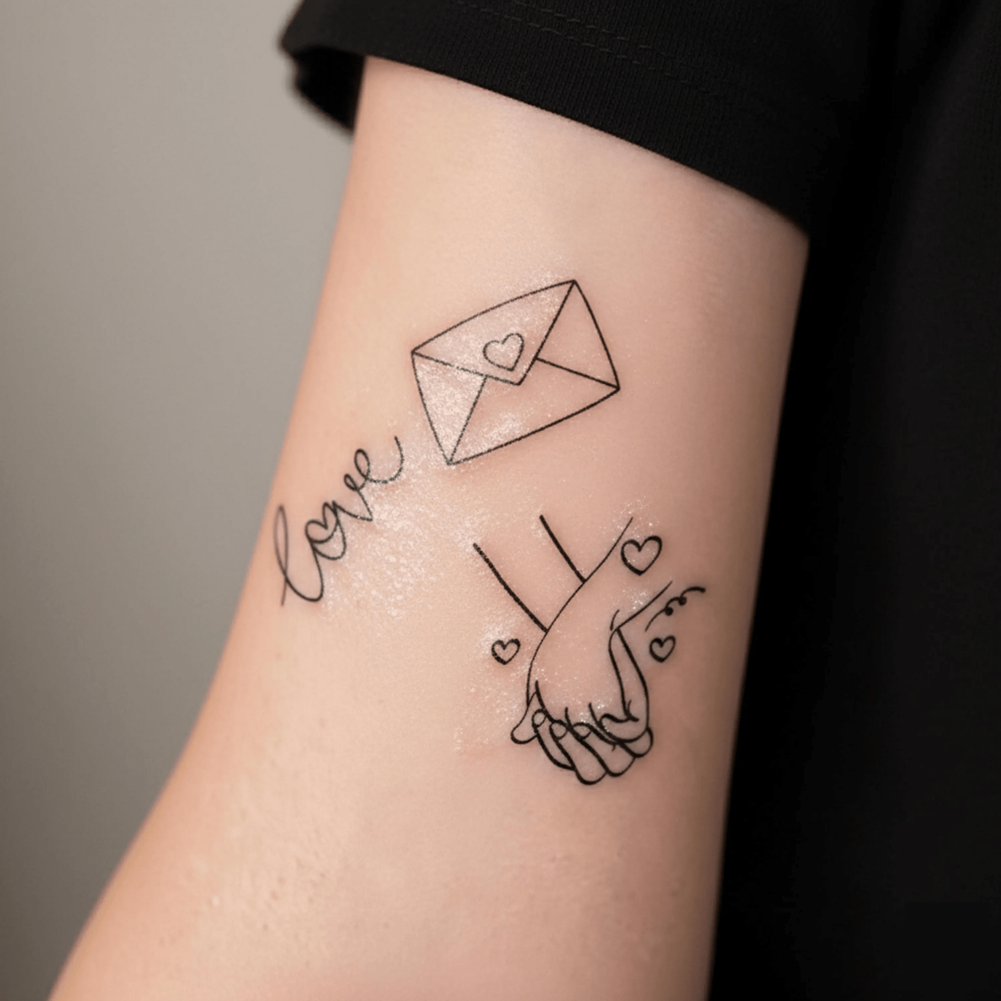 Tatouage éphémère mariage dessin amour appliqué sur peau — Memerle