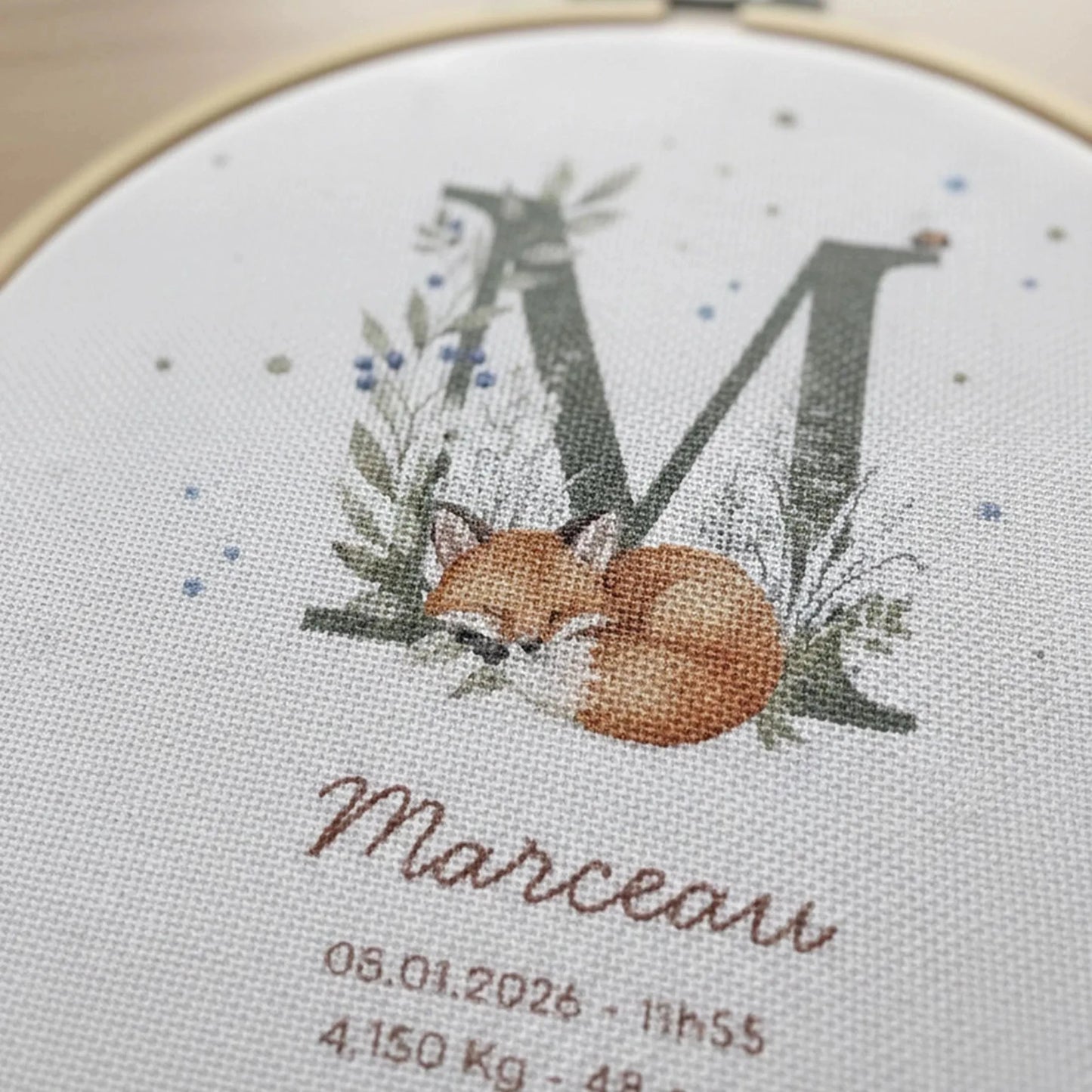 Tambour naissance bois décoration chambre bébé personnalisé — Memerle